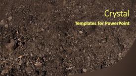  Presentation with soil texture - Presentation having dark-soil-texture-close-up background and a tawny brown colored foreground