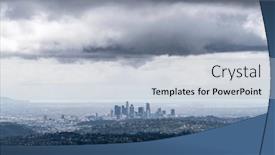  Presentation with storm clouds - Presentation with dark-storm-clouds-above-los background and a  colored foreground