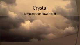  Presentation with storm - PPT theme having dark storm clouds are background and a coral colored foreground