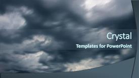 Presentation with storm clouds - Slide deck featuring dark storm clouds before rain background and a ocean colored foreground