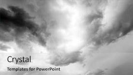  Presentation with storm clouds - PPT theme having dark storm clouds with background background and a  colored foreground