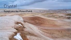 Presentation with winter border - PPT theme having dark-stormy-clouds-over-prairie background and a light blue colored foreground