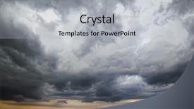  Presentation with storm clouds - Slide deck having dark stormy sky with light background and a light gray colored foreground