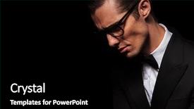  Presentation with classy - PPT theme featuring dark studio background looking down background and a black colored foreground