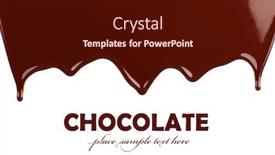  Presentation with dark homemade chocolate bars - PPT theme enhanced with dark sweet tasty chocolate border liquid dropping brown background with text space background and a wine colored foreground