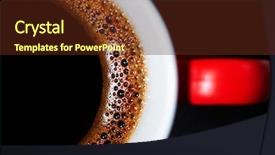  Presentation with fragrant - PPT layouts with dark vador - fragrant black coffee background and a tawny brown colored foreground