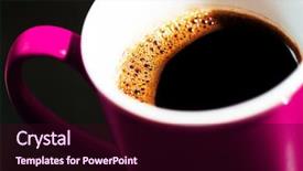  Presentation with cup coffee - Colorful slide deck enhanced with dark vador - fragrant black coffee backdrop and a wine colored foreground