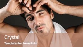  Presentation with brow - Presentation design with dark wall background correct brow background and a coral colored foreground