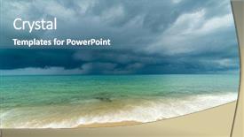  Presentation with jesus calm storm - Slide deck featuring dark water - storm clouds over beautiful adaman background and a teal colored foreground