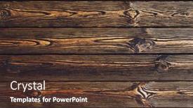  Presentation with wood board - Beautiful PPT theme featuring dark-wood-board-use backdrop and a tawny brown colored foreground