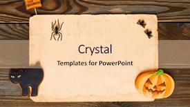  Presentation with invitation - Cool new theme with dark wooden background halloween invitation backdrop and a  colored foreground