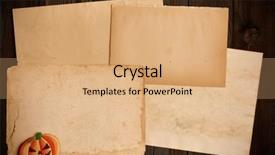  Presentation with invitation - Beautiful theme featuring dark wooden background halloween invitation backdrop and a  colored foreground