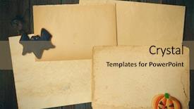  Presentation with invitation - Cool new theme with dark wooden background halloween invitation backdrop and a  colored foreground