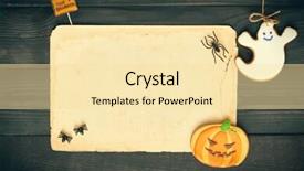  Presentation with invitation - Slide deck with dark wooden background halloween invitation background and a  colored foreground