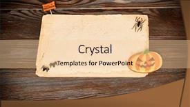  Presentation with old paper - Amazing slide deck having dark wooden background halloween invitation backdrop and a  colored foreground