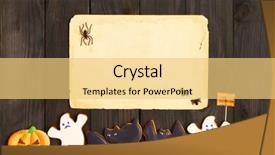  Presentation with old paper - Presentation theme with dark wooden background halloween invitation background and a yellow colored foreground