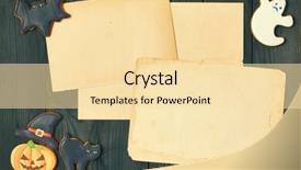  Presentation with invitation - Cool new presentation theme with dark wooden background halloween invitation backdrop and a blonde colored foreground