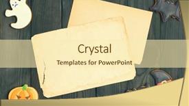  Presentation with invitation - Audience pleasing presentation theme consisting of dark wooden background halloween invitation backdrop and a cream colored foreground