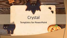  Presentation with old paper - Amazing PPT theme having dark wooden background halloween invitation backdrop and a lemonade colored foreground