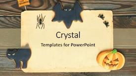  Presentation with old paper - PPT layouts enhanced with dark wooden background halloween invitation background and a blonde colored foreground