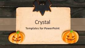  Presentation with old paper - Beautiful theme featuring dark wooden background halloween invitation backdrop and a  colored foreground