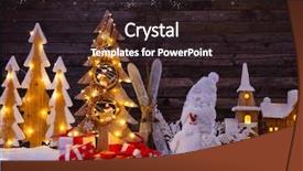  Presentation with free christmas - PPT theme having dark wooden background with free background and a wine colored foreground