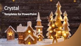  Presentation with free christmas - Amazing slide deck having dark wooden background with free backdrop and a tawny brown colored foreground