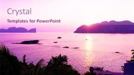  Presentation with skies - Presentation theme consisting of darkening-heavens-burning-skies background and a pink colored foreground