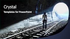  Presentation with end - PPT theme having darknes - light at end background and a black colored foreground