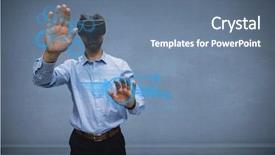  Presentation with analog to digital convertion - Audience pleasing slides consisting of darkroom - digital composite of man backdrop and a ocean colored foreground