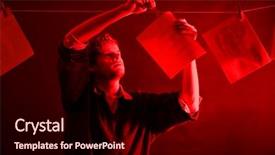  Presentation with clothes - Theme featuring darkroom - photographer putting up wet freshly background and a wine colored foreground