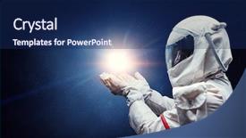  Presentation with planets - Cool new PPT theme with darkthemes - spaceman and planets abstract theme backdrop and a navy blue colored foreground