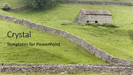  Presentation with united kingdom constitutional law - Presentation theme consisting of darnbrook near littondale yorkshire dales background and a yellow colored foreground