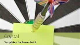  Presentation with dartboard - Cool new presentation with dart and note on a dartboard close up backdrop and a yellow colored foreground