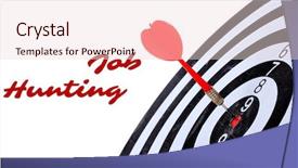  Presentation with hunting - Slides featuring dart board and job hunting background and a lemonade colored foreground