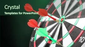 Presentation with green - Cool new PPT layouts with arrow close up shot red - dart board with darts backdrop and a tawny brown colored foreground
