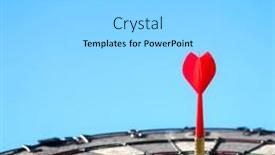  Presentation with dartboard - Slides consisting of dart-in-bulls-eye and a light gray colored foreground