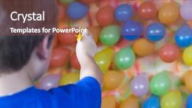  Presentation with balloon - PPT theme having dart toss carnival skill game background and a tawny brown colored foreground