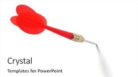  Presentation with dartboard - Slides with dartboard arrow - dart isolated on white background and a white colored foreground