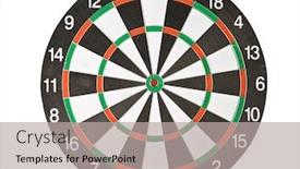  Presentation with dartboard - Cool new presentation theme with dartboard on a white background close up backdrop and a light gray colored foreground