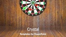  Presentation with dartboard - Beautiful theme featuring dartboard on room wood backdrop and a tawny brown colored foreground