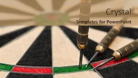  Presentation with dartboard - Slides with dartboard-with-arrows-close-up background and a coral colored foreground