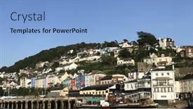  Presentation with boat river - PPT theme consisting of darthaven-devon-uk-august-28th background and a  colored foreground