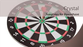  Presentation with sport - Slide set featuring darts-and-target-for-sport background and a light gray colored foreground