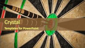  Presentation with goal - PPT layouts consisting of darts in bull's eye background and a tawny brown colored foreground