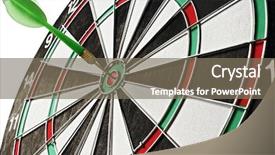  Presentation with stuck - PPT theme consisting of darts target with a dart background and a gray colored foreground