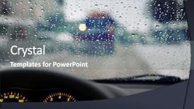  Presentation with droplet - Beautiful PPT theme featuring dashboard and rain droplets backdrop and a gray colored foreground