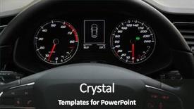  Presentation with instrument - Colorful presentation theme enhanced with dashboard closeup with visible speedometer backdrop and a dark gray colored foreground