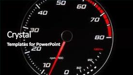 Presentation with instrument - PPT layouts with dashboard closeup with visible speedometer background and a black colored foreground