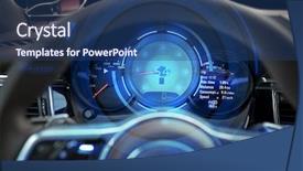  Presentation with technology - Presentation theme featuring close up of car dashboard background and a ocean colored foreground